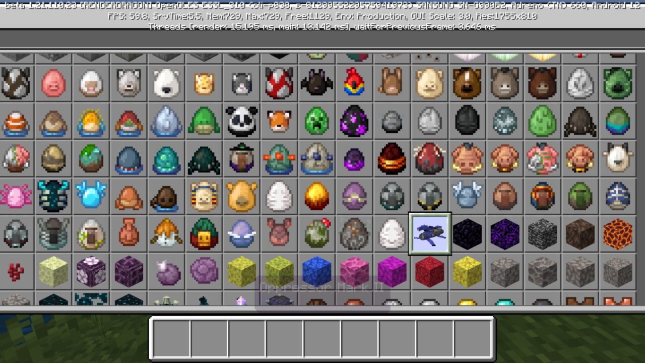 Inventory from Oppressor Mod for Minecraft PE