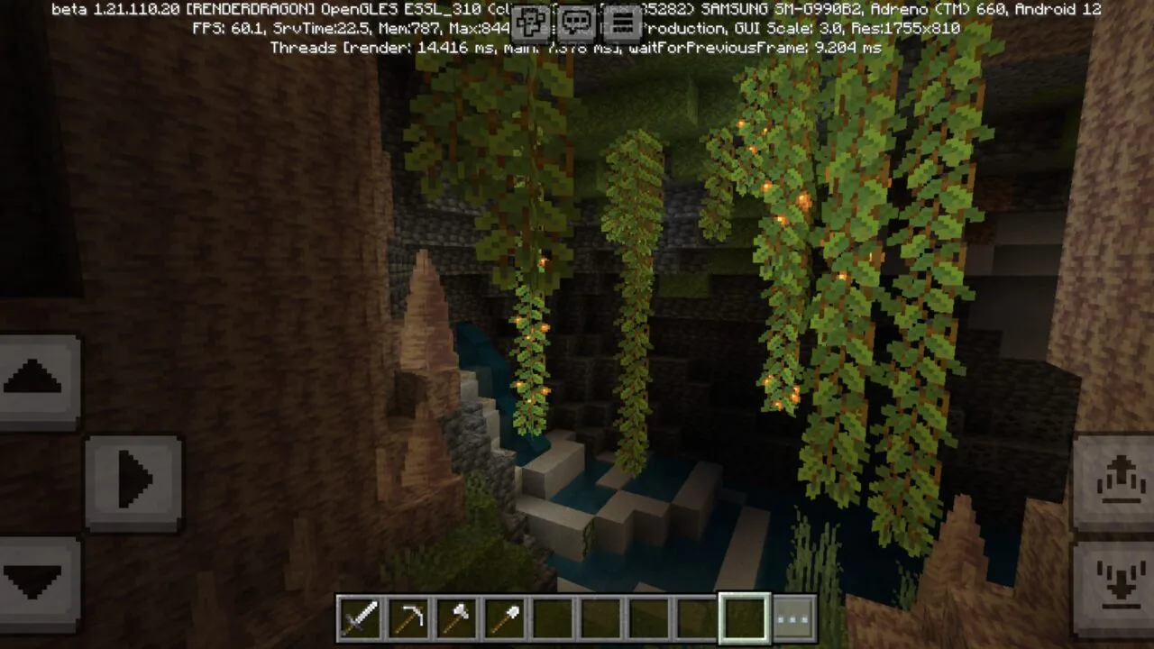 Lush from Caves and Cliffs Mod for Minecraft PE