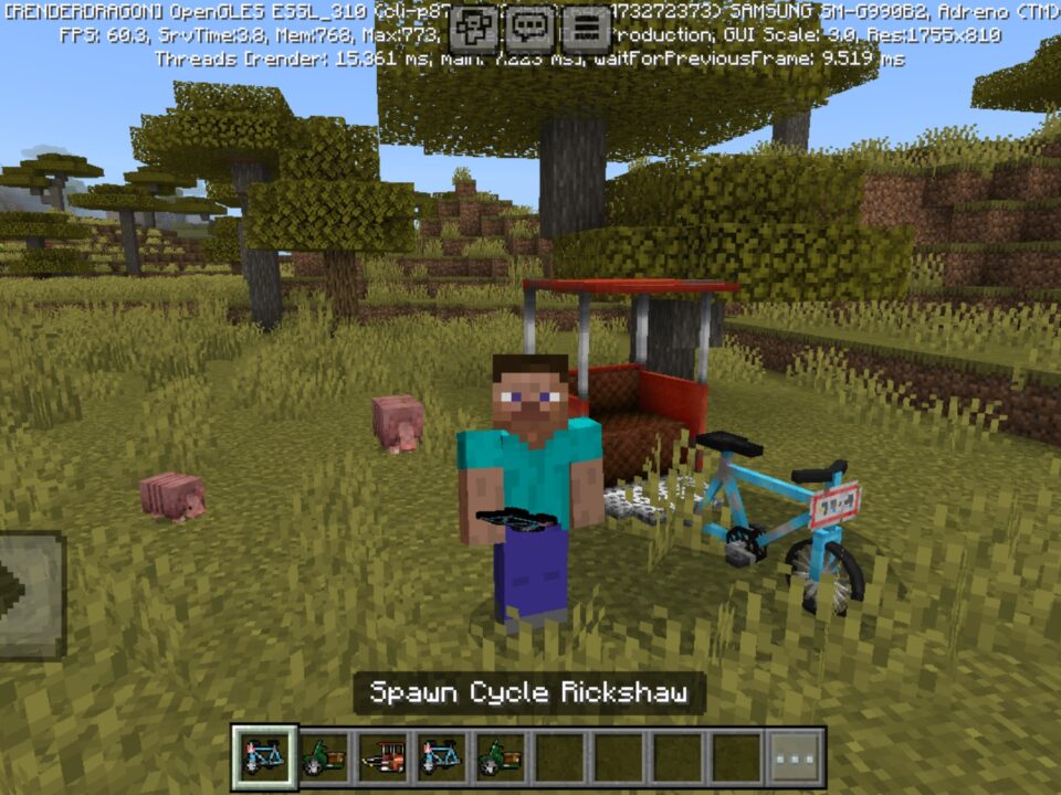Mobcab Mod for Minecraft PE