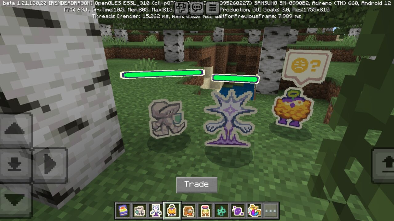 Mobs from Paper Pets Mod for Minecraft Bedrock