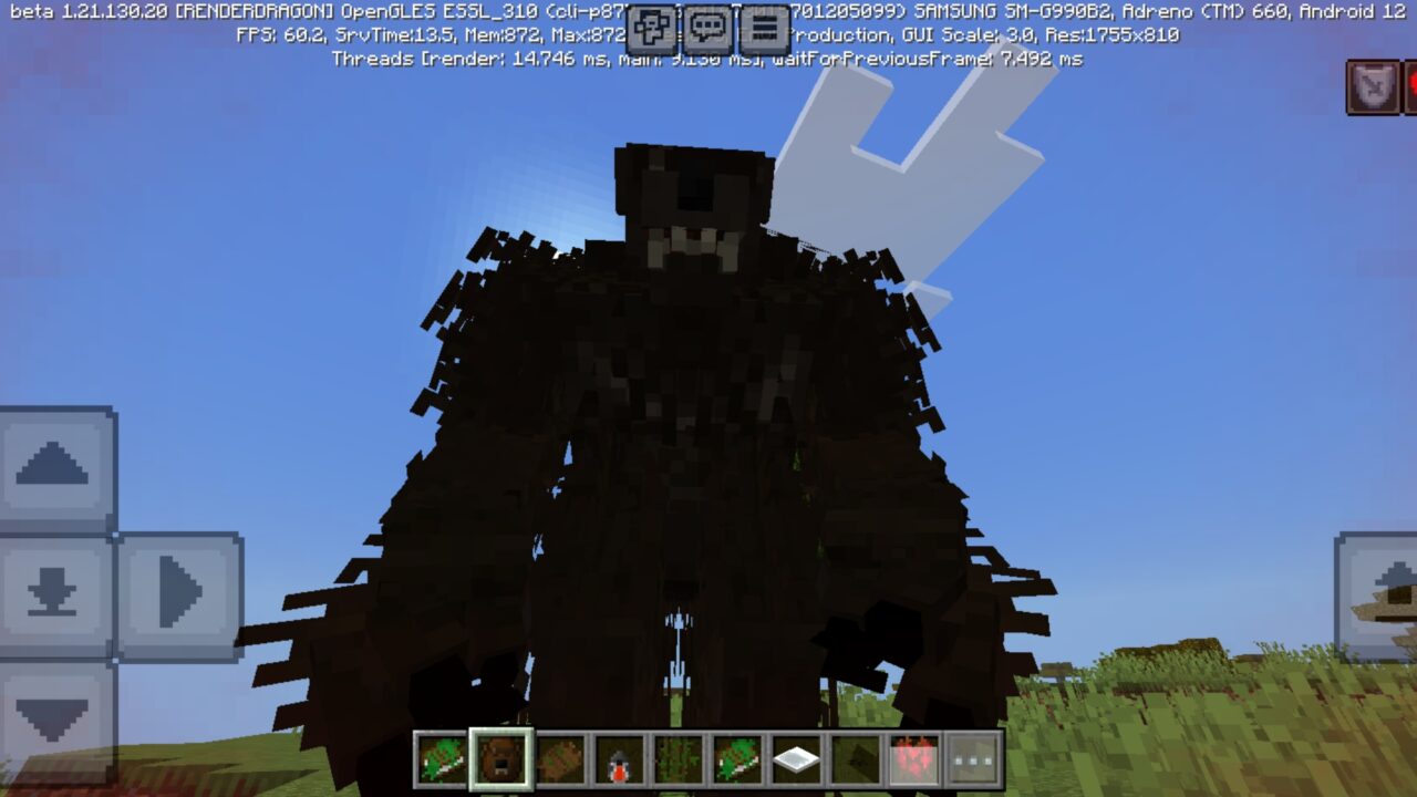Monster from The Call of The Forest Mod for Minecraft PE