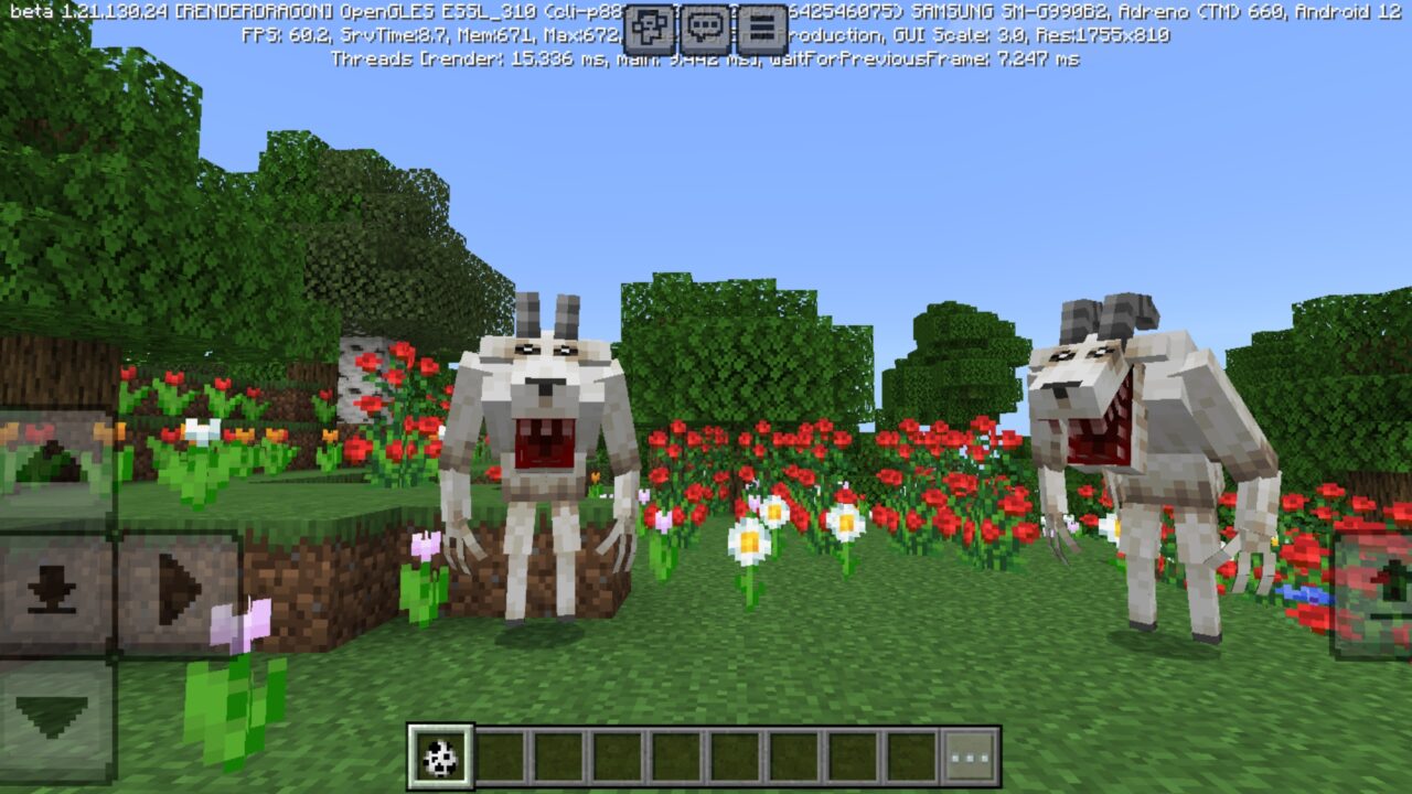 Monsters from Goat Man Brother Mod for Minecraft PE