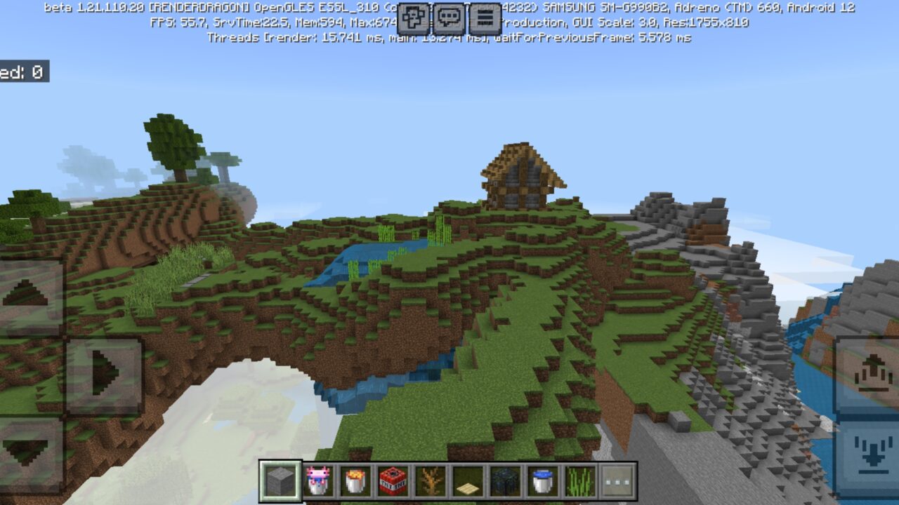 Nature from Flying Island Survival Map for Minecraft PE