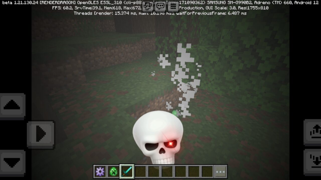 Options from Phonk Edit Mod for Minecraft PE