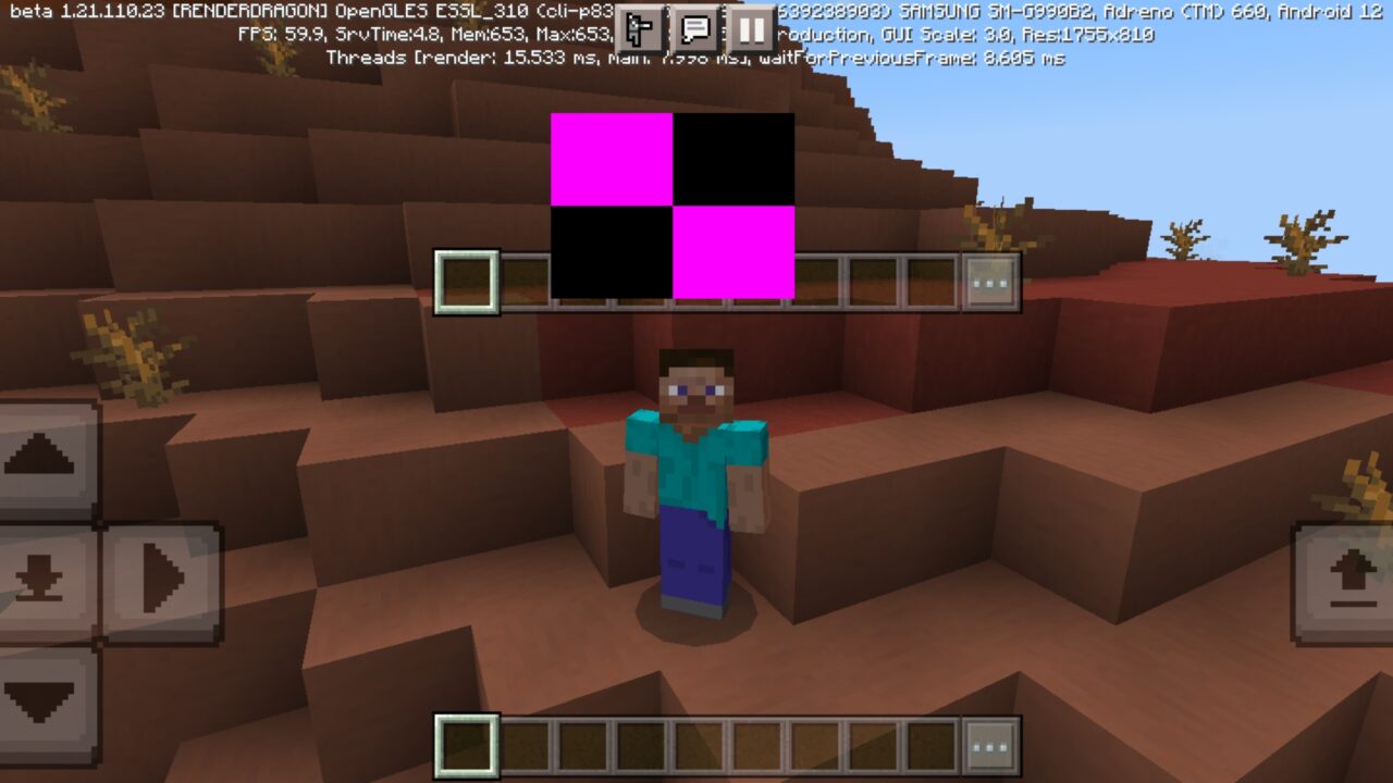 Options from Realms Mod for Minecraft PE