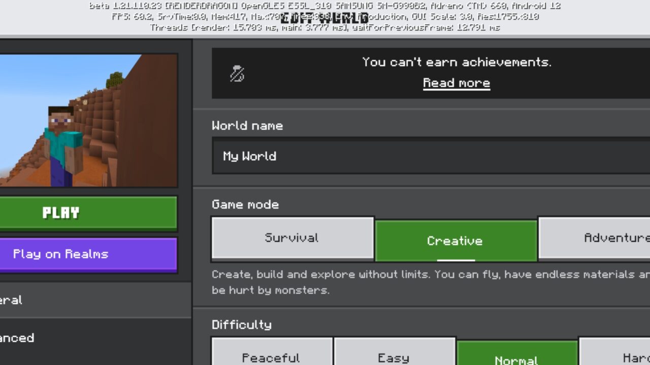 Play from Realms Mod for Minecraft PE
