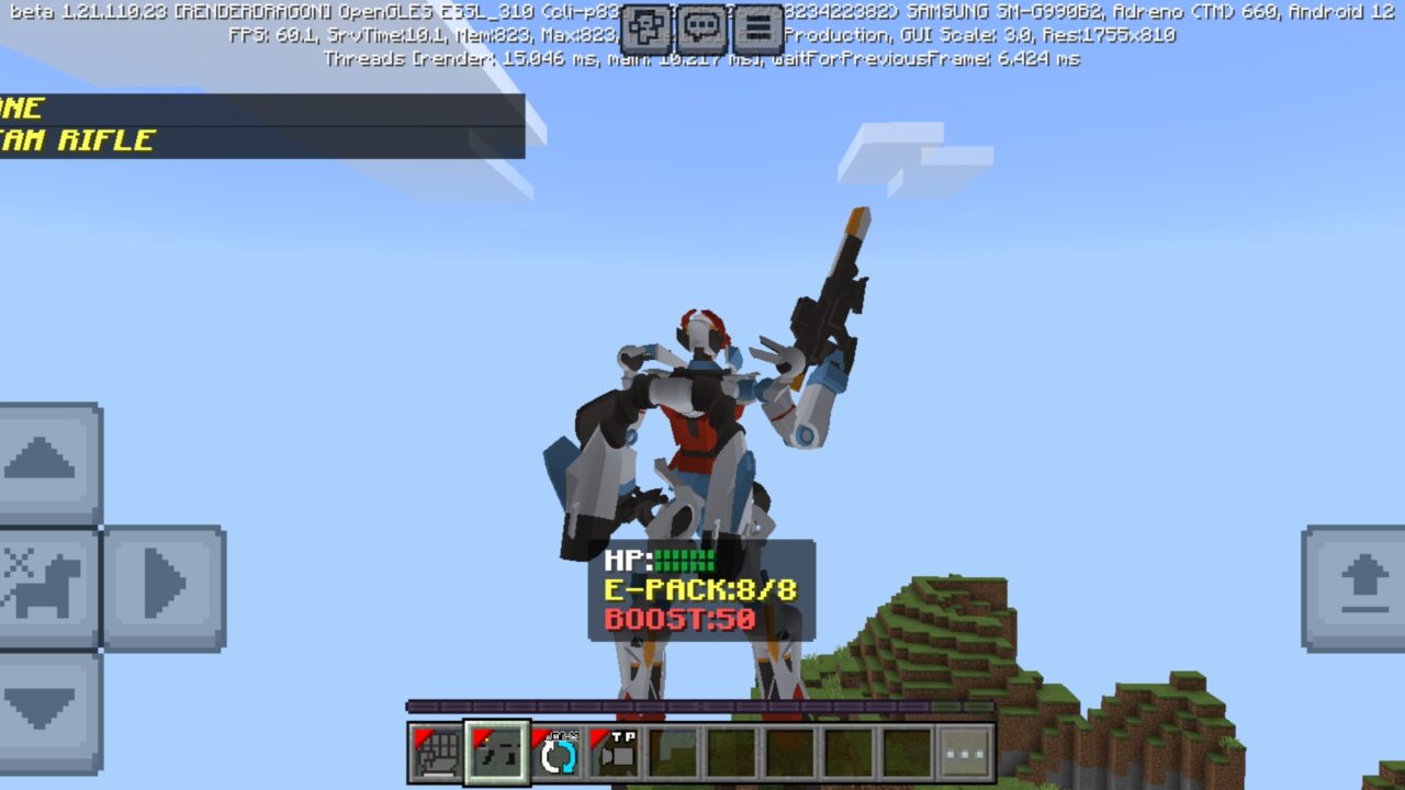 Rifle from Mobilesuit Gundam Mod for Minecraft PE