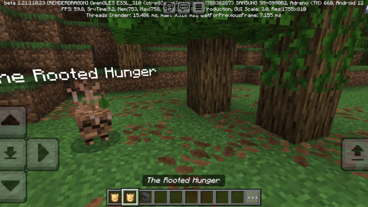 Rooted from The Great Hunger Texture Pack for Minecraft PE