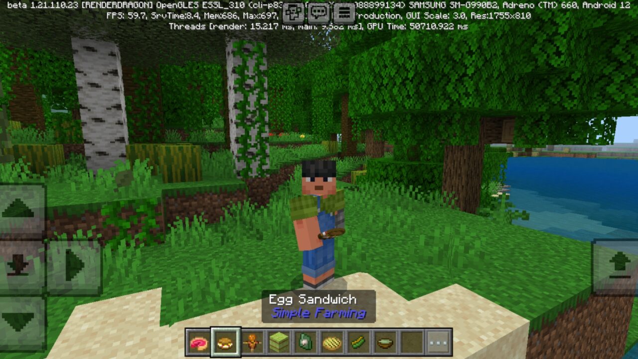 Sandwich from Grow a Garden Mod for Minecraft PE