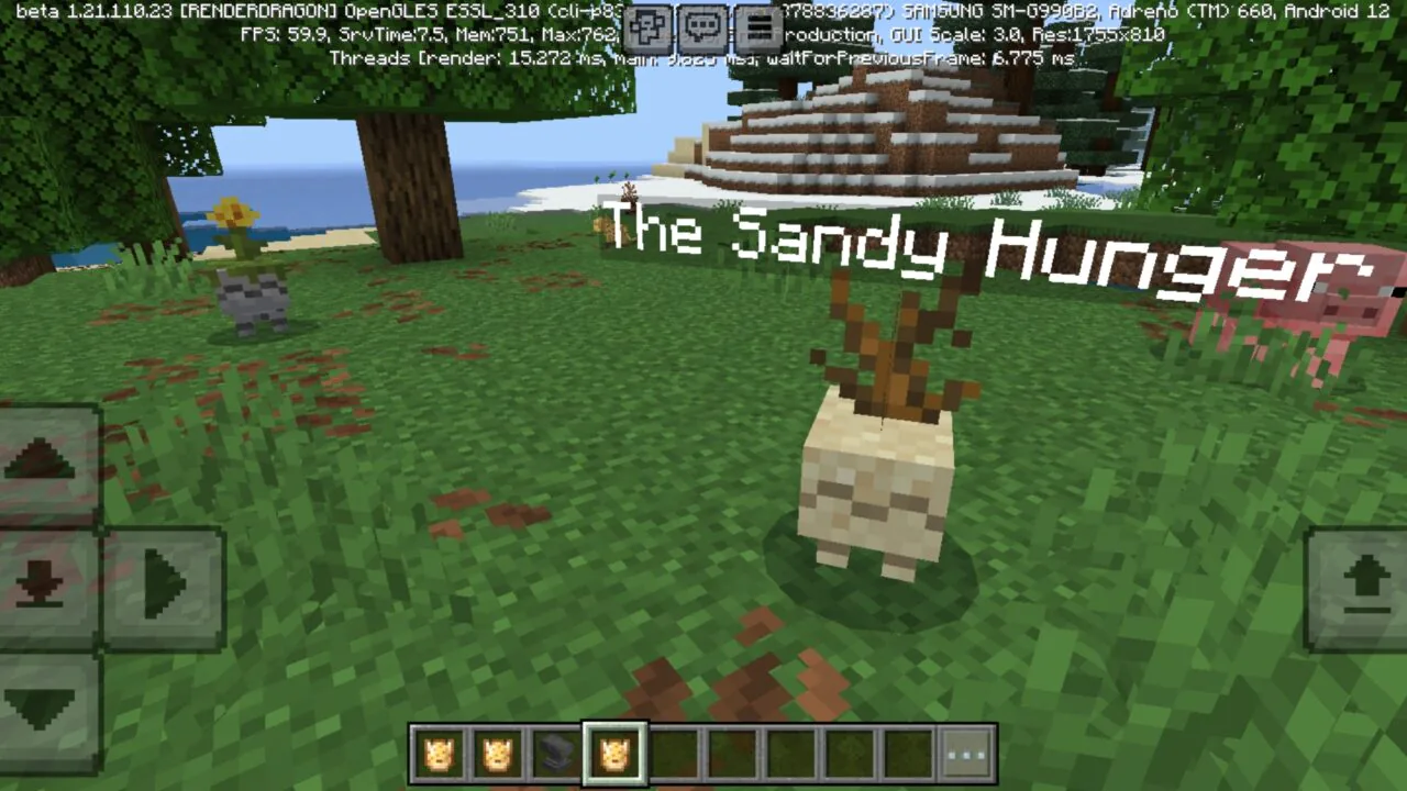 Sandy from The Great Hunger Texture Pack for Minecraft PE