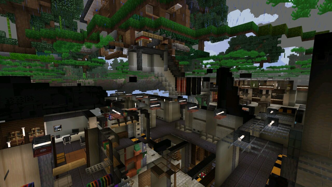 Secret Bunker from Hidden Underground Base Map for Minecraft PE
