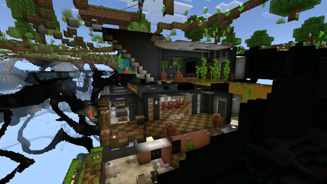 Secret House from from Hidden Underground Base Map for Minecraft PE