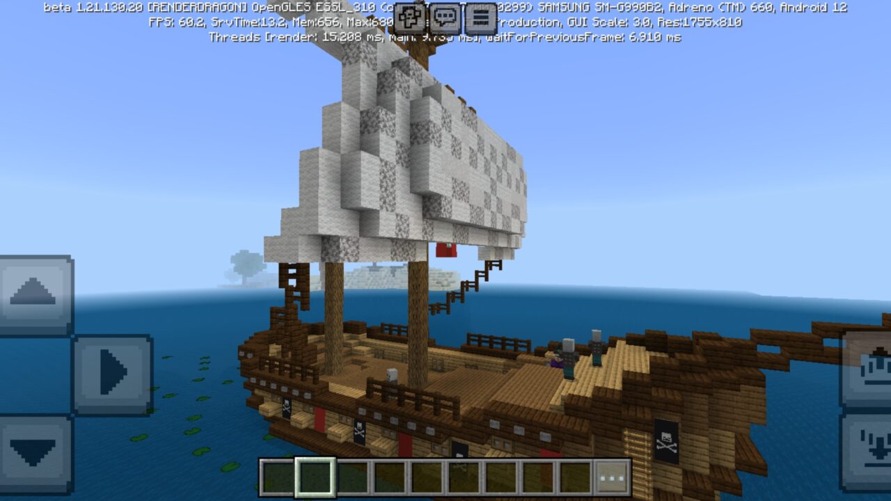Ship from Monster Islands Map for Minecraft PE