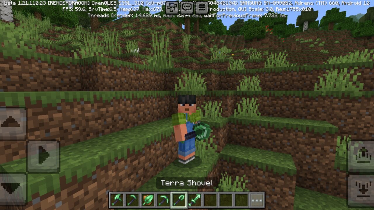 Shovel from Natural Tools Mod for Minecraft PE