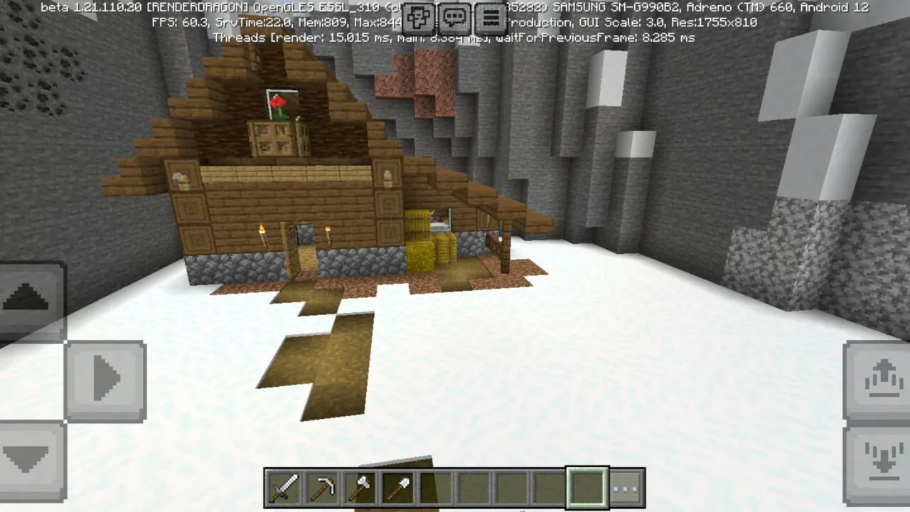 Start from Caves and Cliffs Mod for Minecraft PE