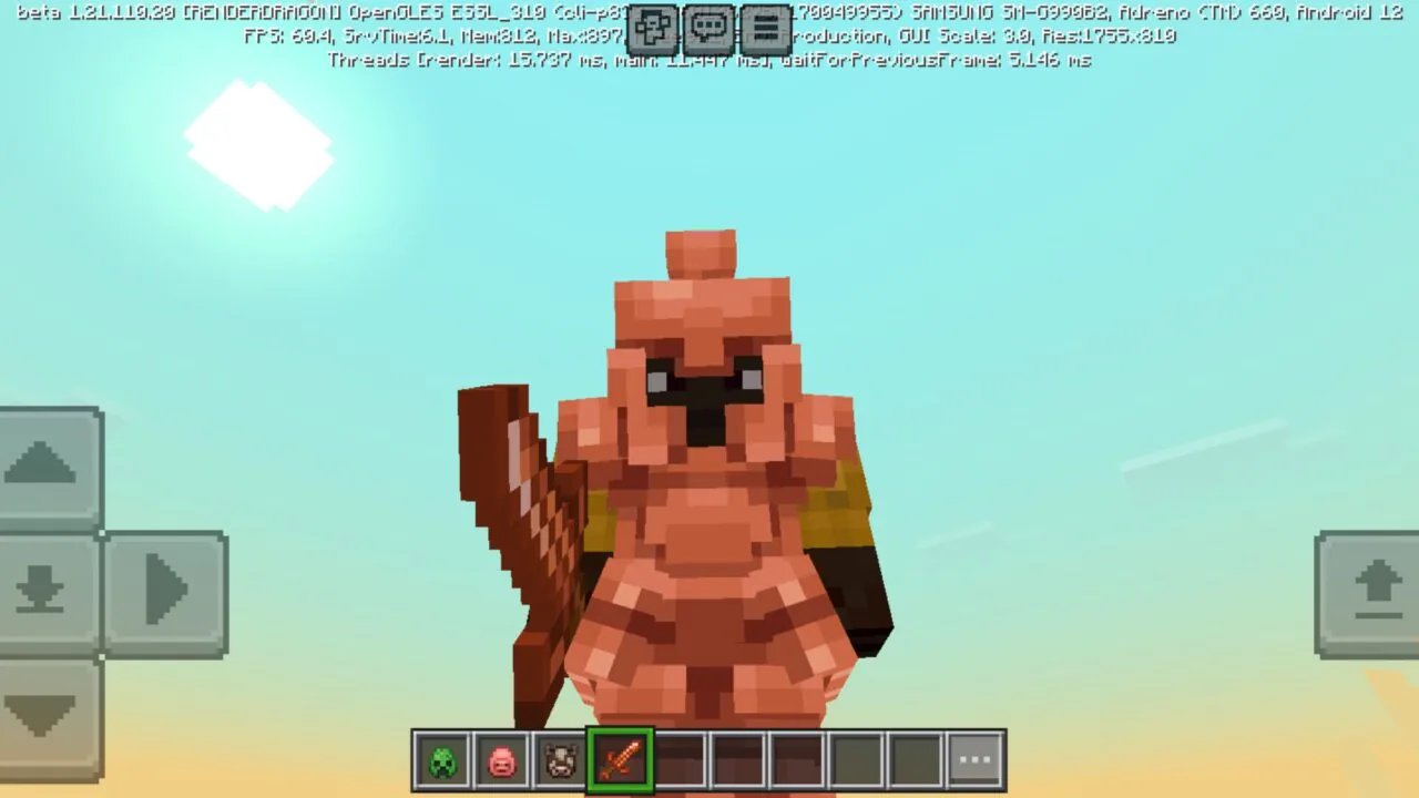 Sword from Actions and Stuff Mod for Minecraft PE