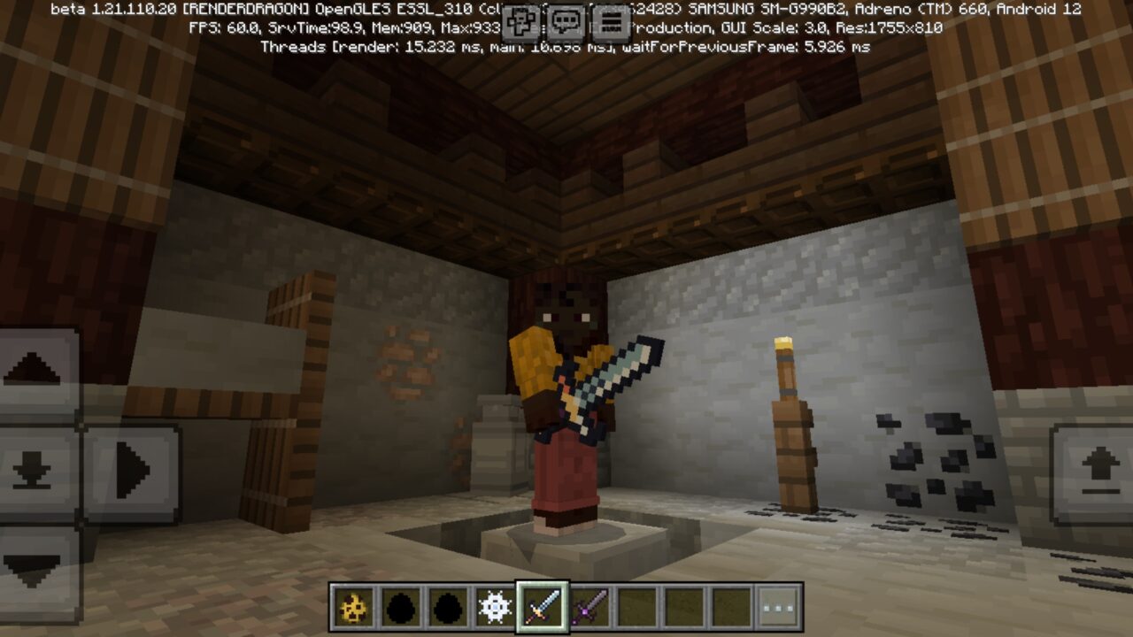 Sword from More Armor Mod for Minecraft PE