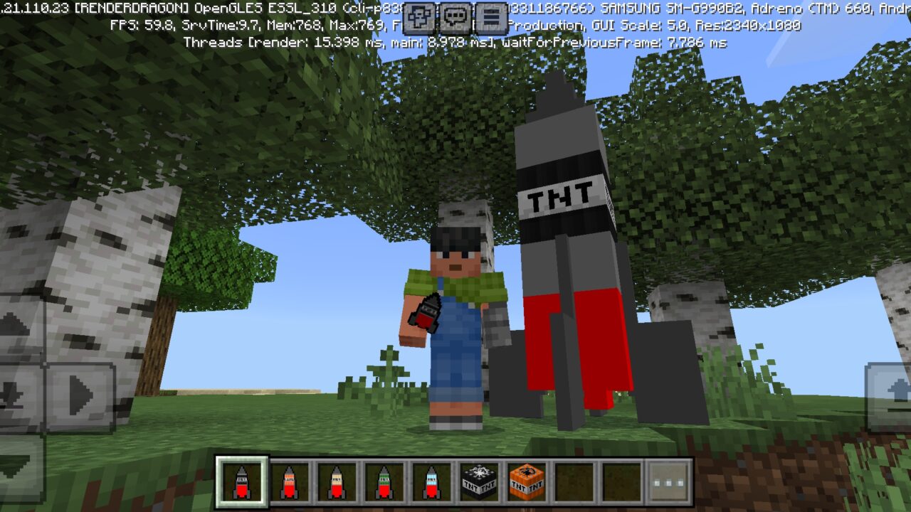 TNT from Combat Missiles Mod for Minecraft PE
