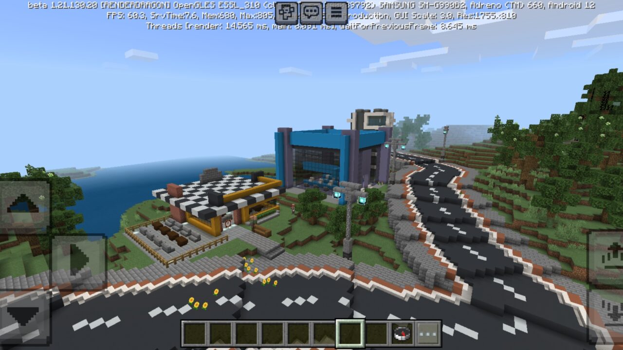 Top View from Life in Hawaii Map for Minecraft PE