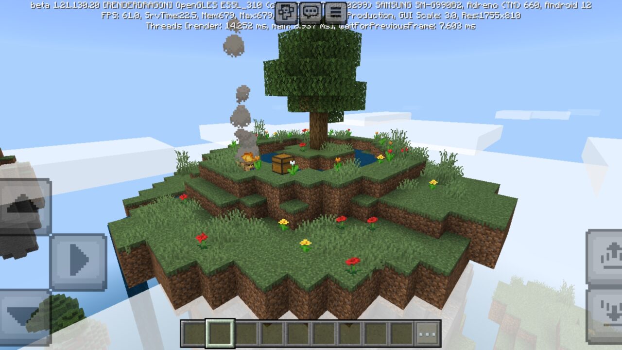 Top View from Monster Islands Map for Minecraft PE