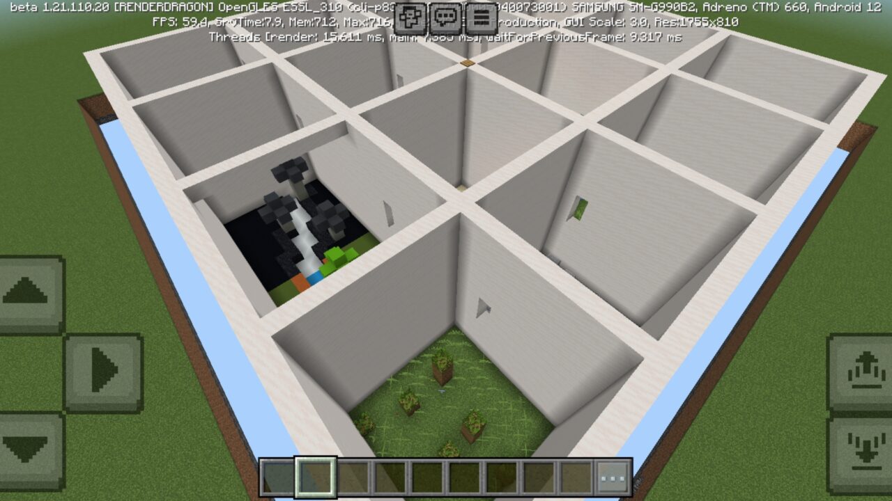 Top View from Parkour Cube Map for Minecraft PE