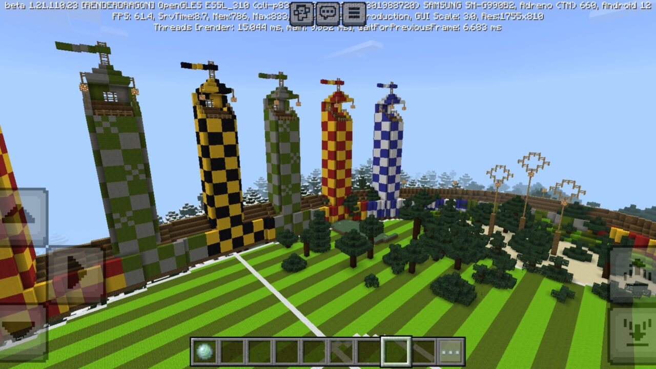 Top View from Quidditch Mod for Minecraft PE