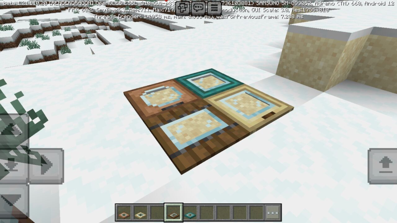 Trapdoors from Glass Doors Mod for Minecraft PE