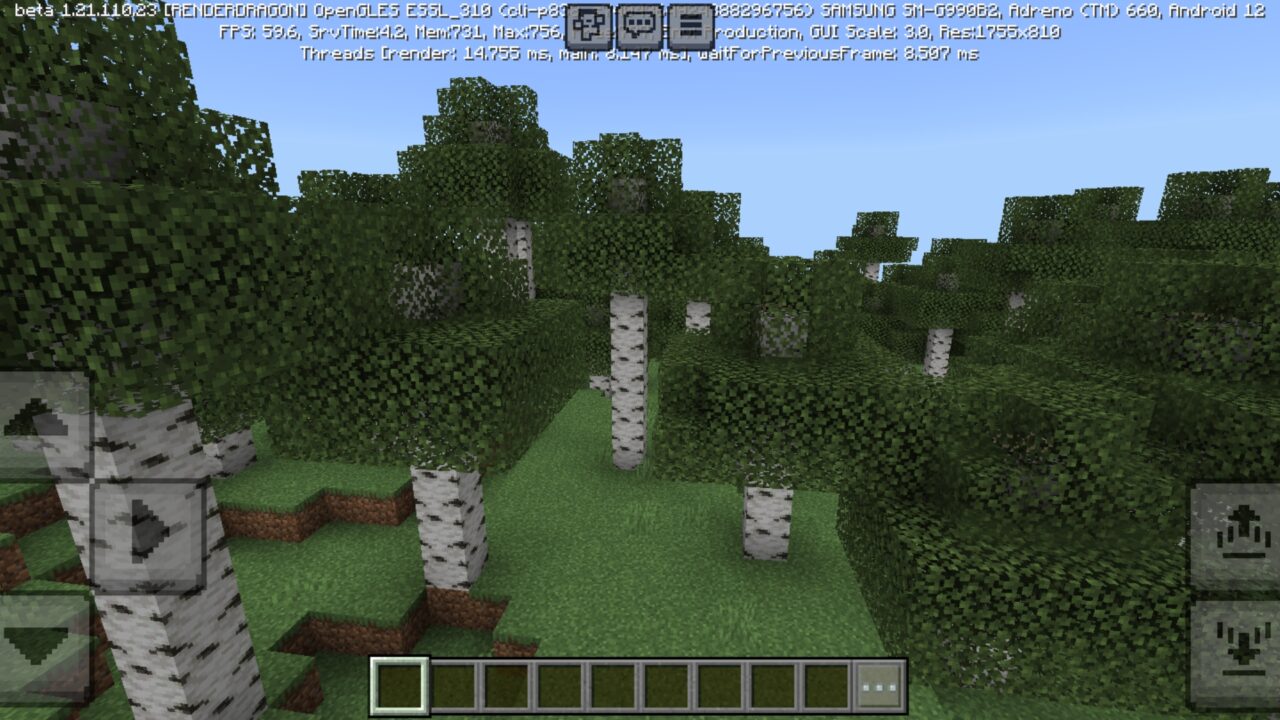 Trees from Wanderer Visuals Texture Pack for Minecraft PE