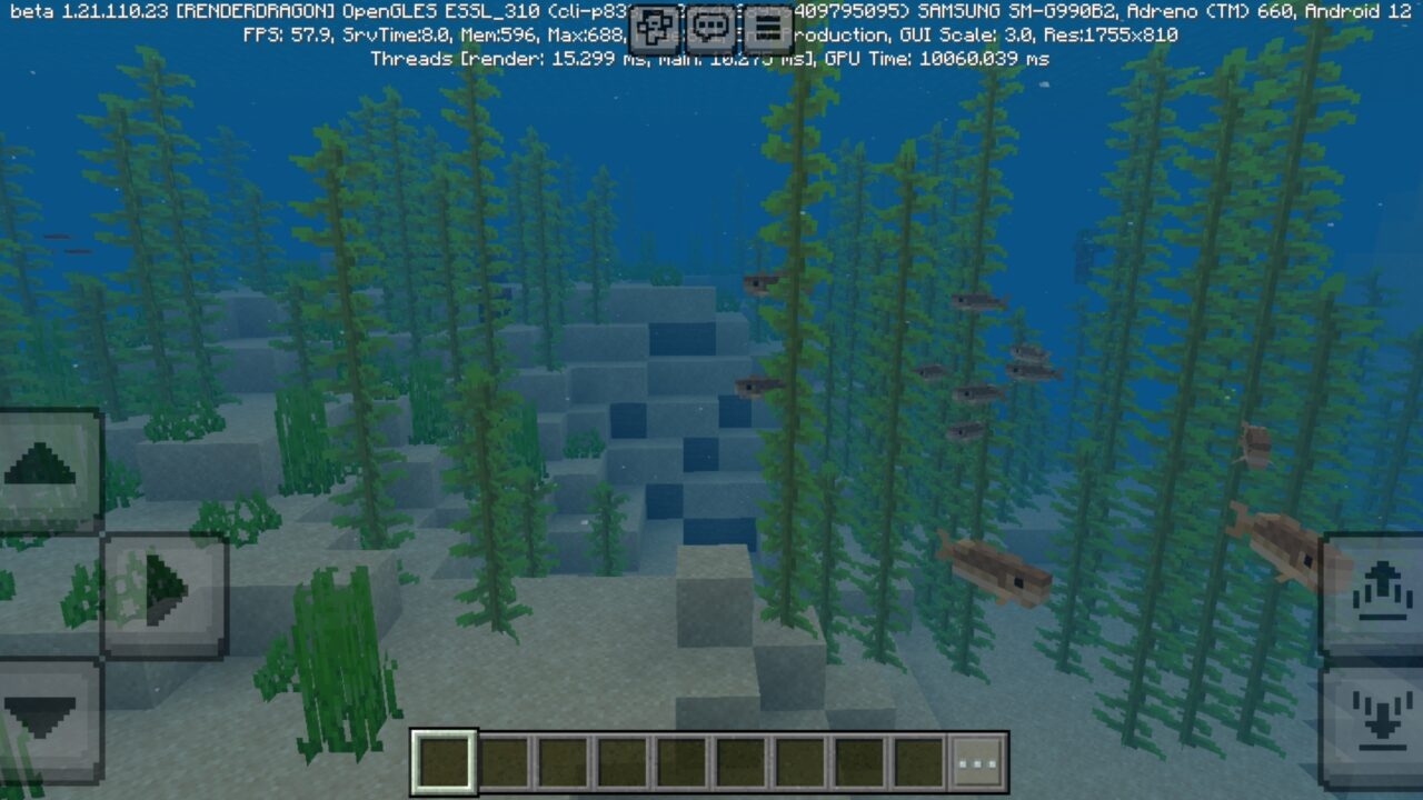 Underwater from R135 Shader for Minecraft PE