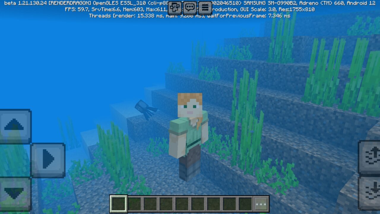 Underwater from Visual Mods for Minecraft PE
