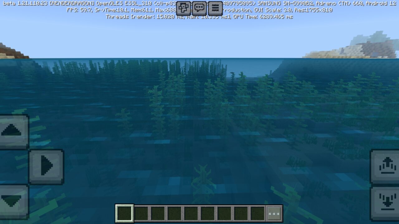 Water from R135 Shader for Minecraft PE