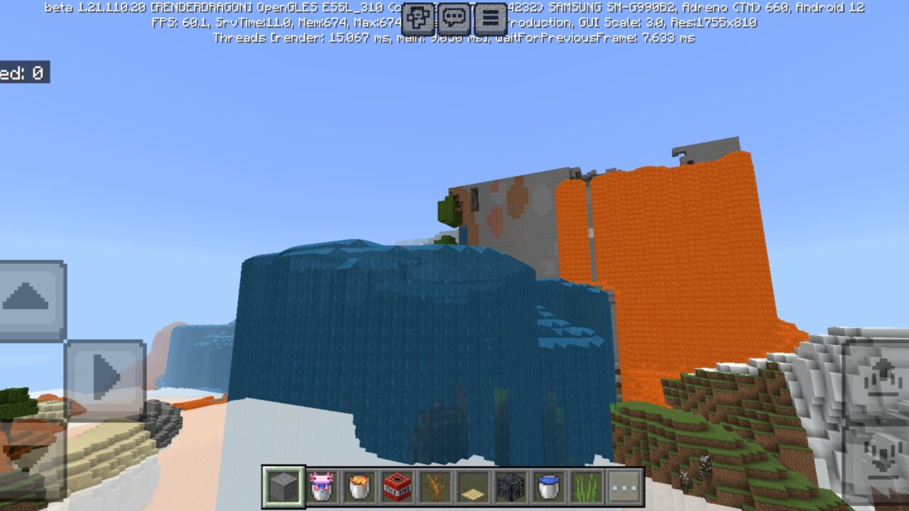 Water from Flying Island Survival Map for Minecraft PE