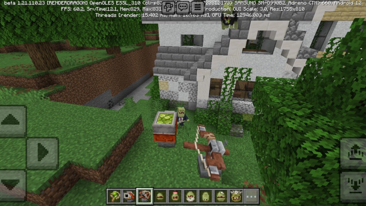 Weapon from Zombified Mod for Minecraft PE