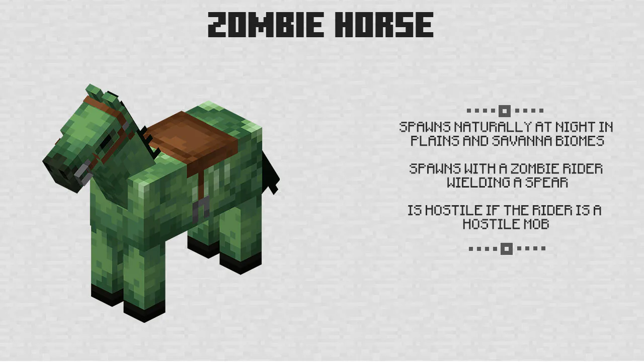 Zombie Horse from Minecraft 1.21
