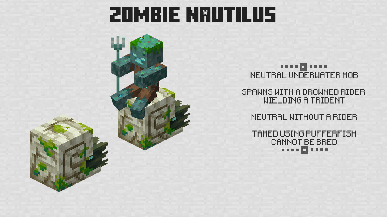 Zombie Nautilus from Minecraft 1.21