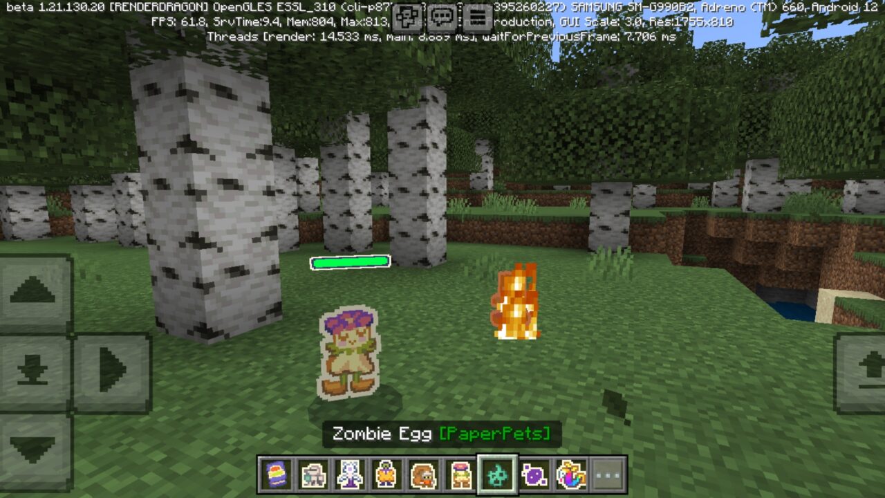 Zombie from Paper Pets Mod for Minecraft PE