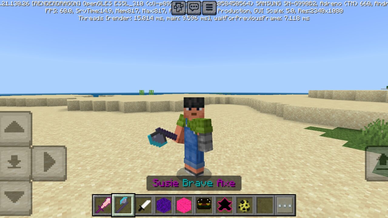 Axe from Itemrune Mod for Minecraft PE