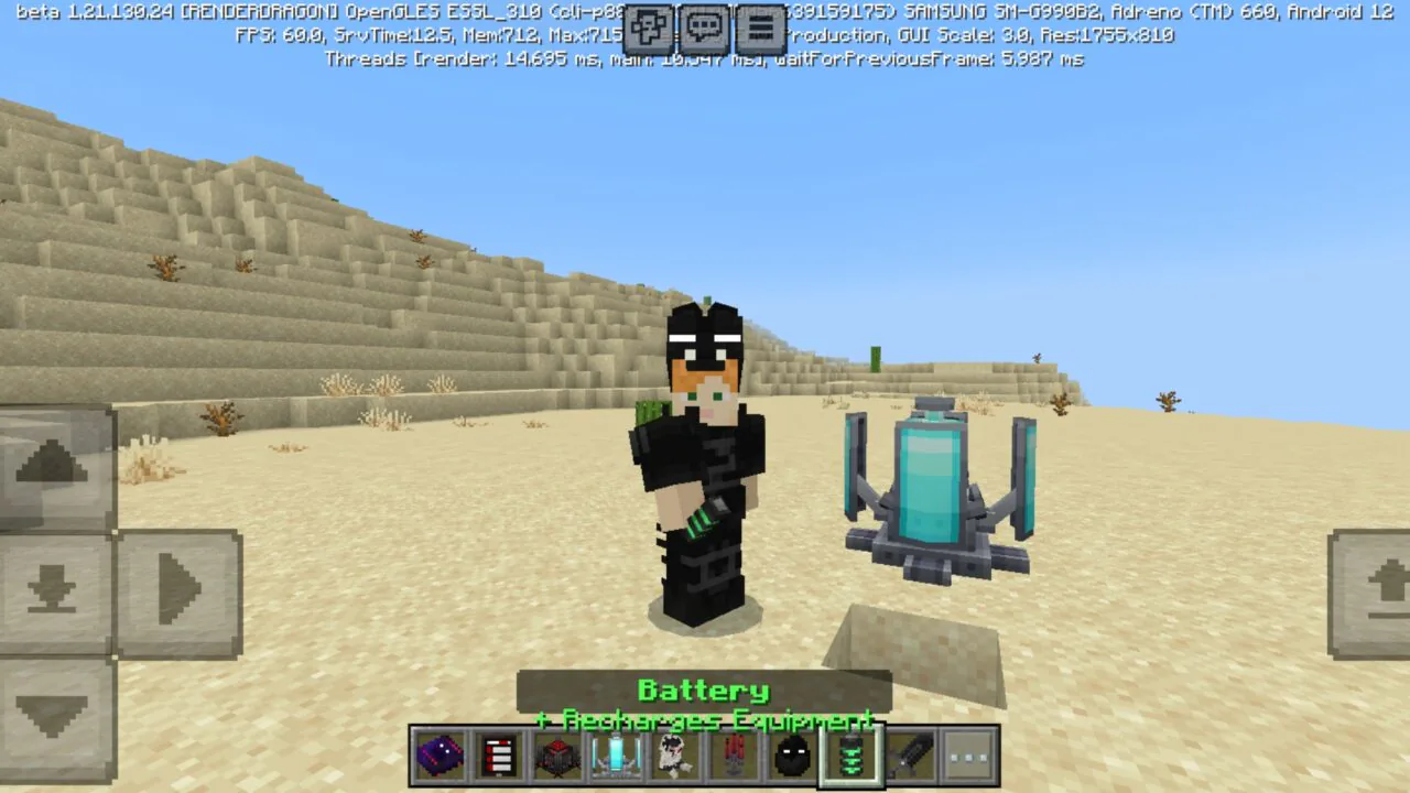 Battery from Horror Creatures Mod for Minecraft PE