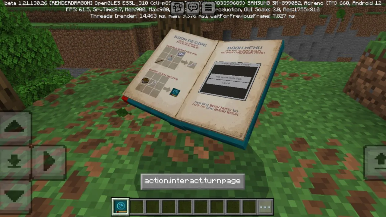 Book from Potion Bubbles Mod for Minecraft PE