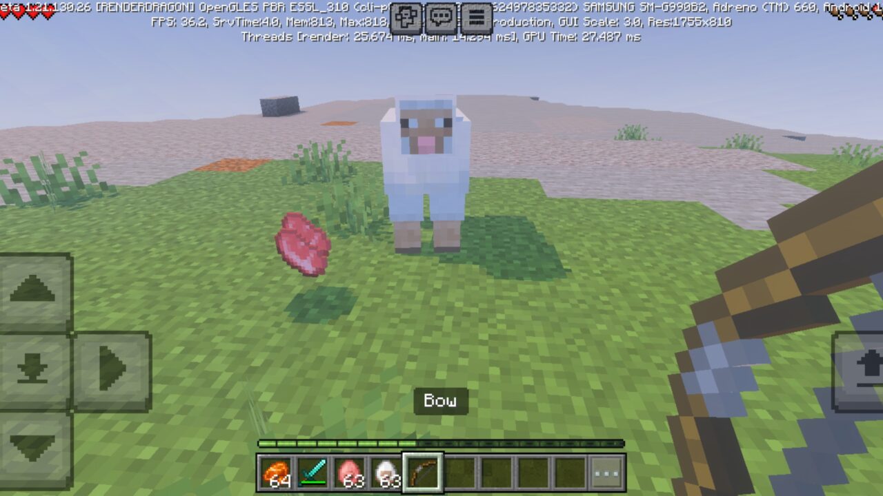 Bow from Clumps Mod for Minecraft PE