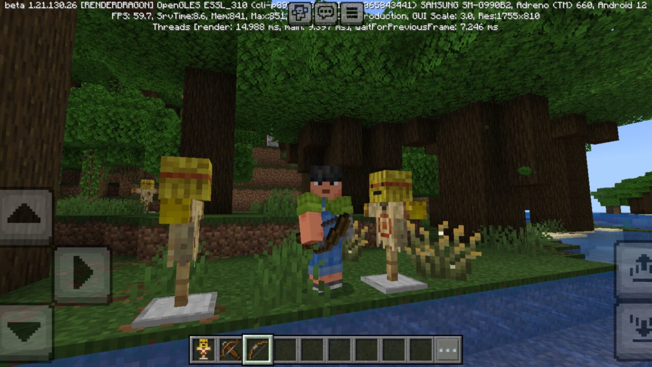 Bow from Target Dummy Mod for Minecraft PE