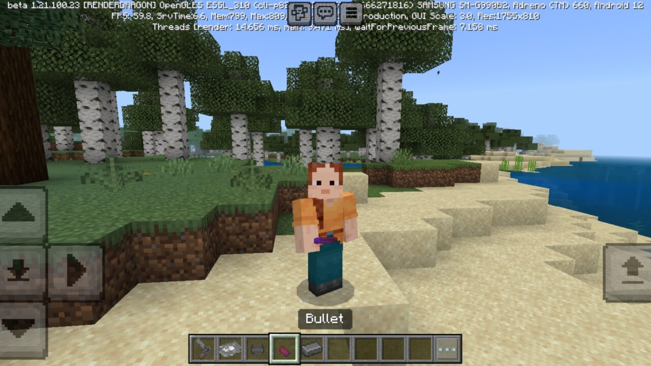Bullet from Russian Roulette Mod for Minecraft PE