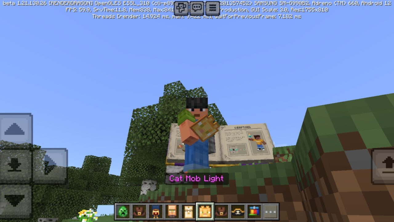 Cat from Mob Lights Mod for Minecraft PE
