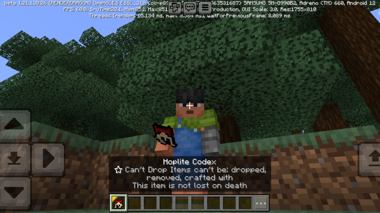 Codex from Hoplite Weapons Mod for Minecraft PE