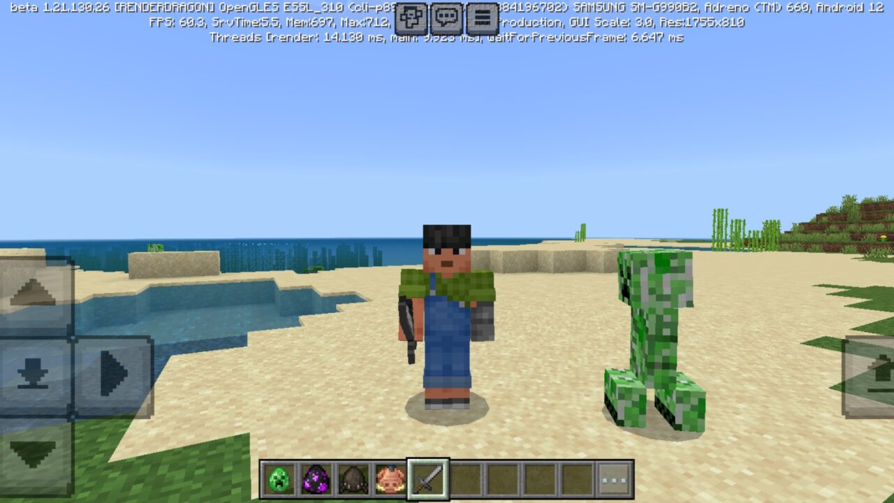 Creeper from Heavenly Mode Mod for Minecraft PE