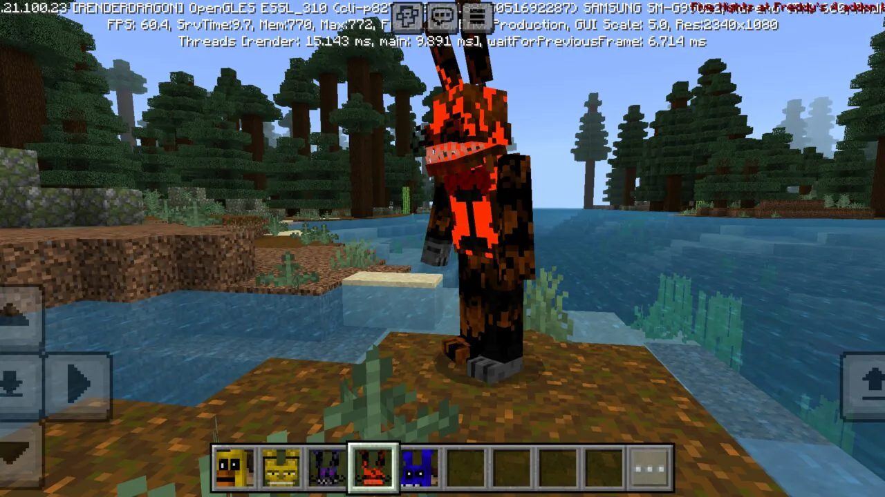 Creepy from Spring Bonnie Costume Mod for Minecraft PE