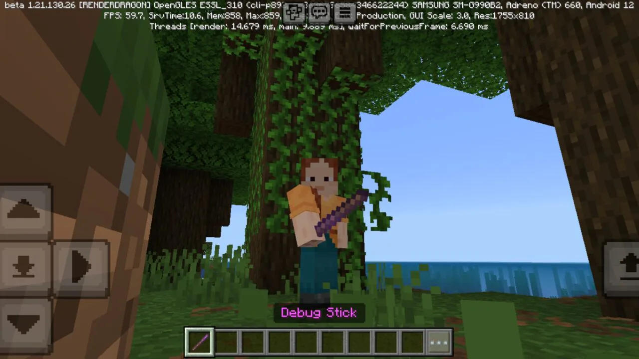 Debug Stick Mod for Minecraft PE
