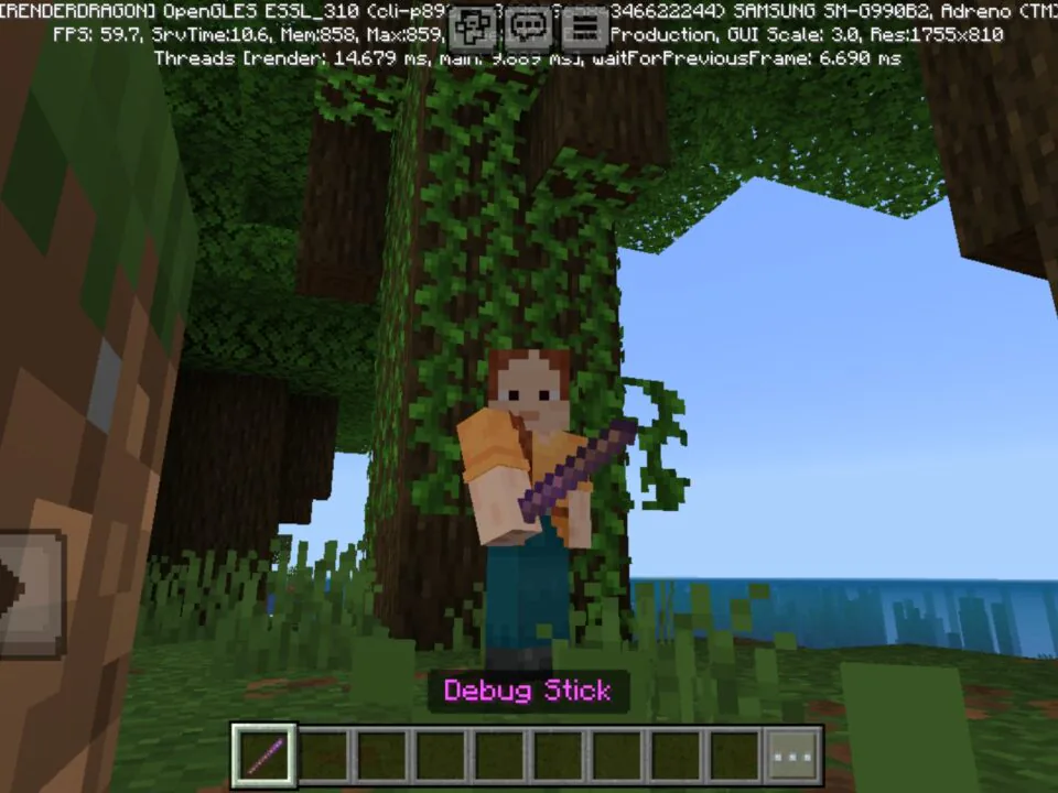 Debug Stick Mod for Minecraft PE