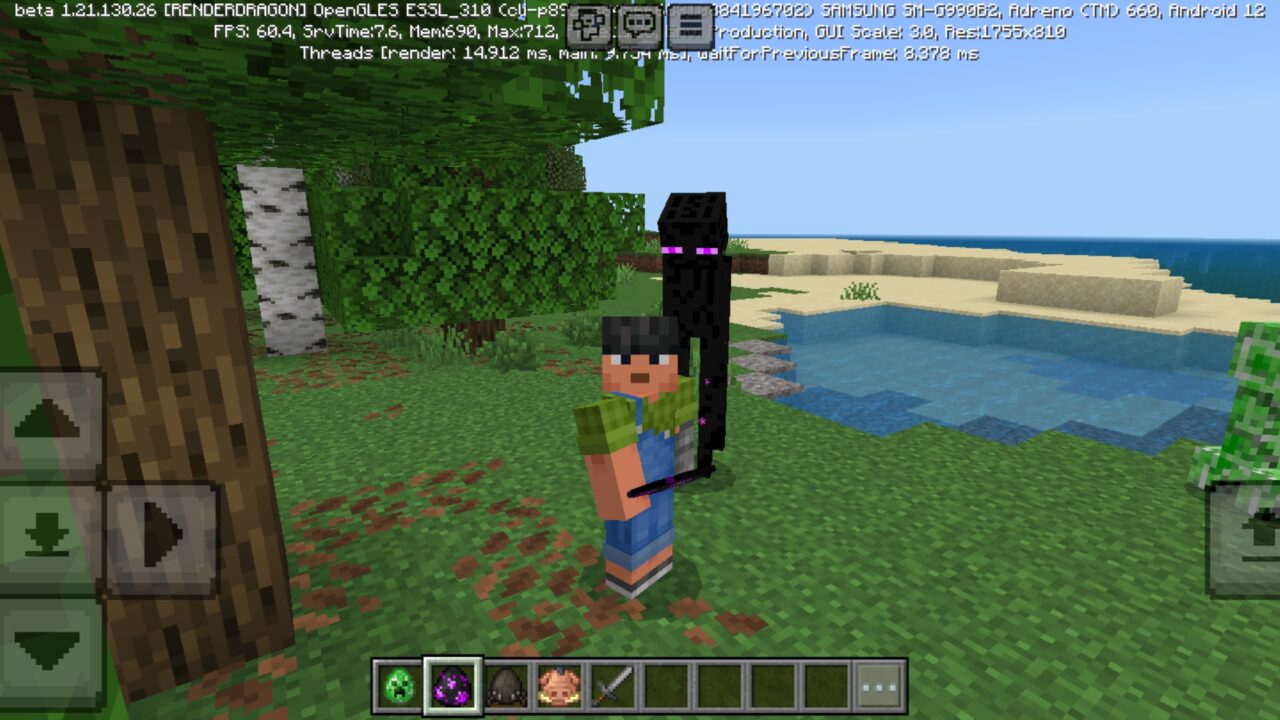 Enderman from Heavenly Mode Mod for Minecraft PE