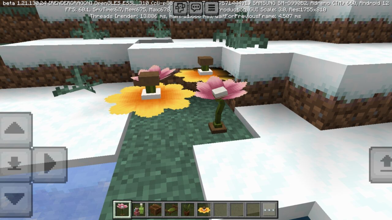 Flowers from Cozy Mods for Minecraft PE